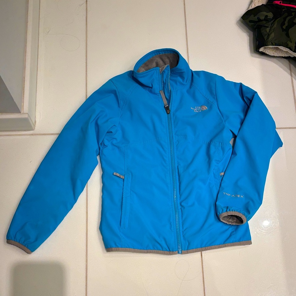 Girls The North Face fleece lined windbreaker